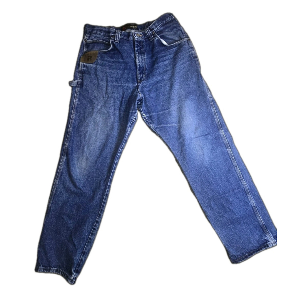 Rustler Durashield Men’s Jeans 36x34 Blue Workwear Denim Straight Leg
